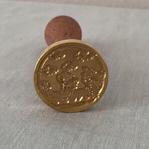 ブランクワックスシールスタンプ 木製ハンドル シーリングワックススタンプ ぞう