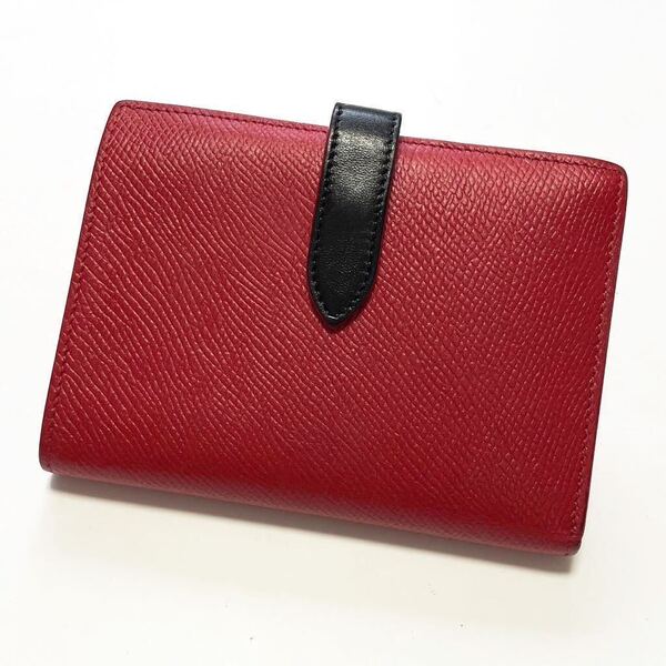 ★CELINE セリーヌ ミディアム ストラップ ウォレット レッド【鑑定済み 本物保証】