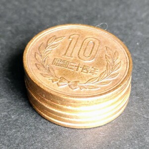 ★10円硬貨★昭和34年/35年/36年/37年/38年/39年★初年度発行★連年6枚★10円青銅貨★10円★十円★特年硬貨★鳳凰堂★常磐木★貨幣★硬貨