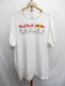 プーマ　レッドブル・レーシング　Ｔシャツ　メンズXL LL　白Tシャツ　レーシングシャツ　F1 カーレースシャツ 半袖スタッフシャツ　06043