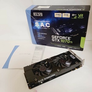 ELSA GeForce GTX 1070Ti 8GB グラフィックボード 動作確認済み GD1070-8GEBTS GTX1070Ti 