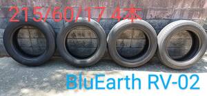 中古品 2019年製 215/60/17 YOKOHAMA BluEarth RV02 ブルーアース RV02 残5mm