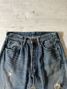 リーバイス 501xx 1955年 日本製 ユーズド加工 W32 ジーンズ ヴィンテージ デニム Levi's デニムパンツ vintage 廃盤 55501 