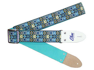 Elara Straps (elala strap ) Dignity Square Aqua Ultrasuede beautiful strong professional specification guitar strap 