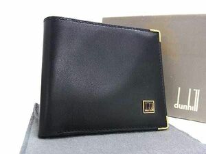 ■新品■未使用■ dunhill ダンヒル レザー 二つ折り 財布 ウォレット 札入れ メンズ ブラック系 BI2253
