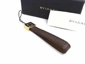 # новый товар # не использовался # BVLGARI BVLGARY кожа ремешок брелок для ключа очарование оттенок коричневого BJ1289
