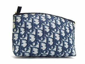 1 jpy # beautiful goods # ChristianDior Christian Dior Toro ta-PVC pouch multi case make-up pouch case navy series AX7686