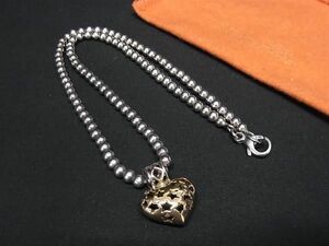 1 jpy # beautiful goods # Folli Follie Folli Follie SV925×K18 750 18 gold Heart necklace pendant accessory lady's gold group FD1049