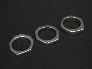 1 иен # прекрасный товар # GUCCI Gucci Triple Hexagon SV925 кольцо кольцо аксессуары примерно 9 номер мужской женский оттенок серебра FD1105
