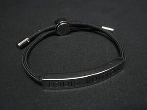 1 jpy # beautiful goods # LOUIS VUITTON Louis Vuitton M67417 brass reLV Space bracele accessory black group × silver group FD1078