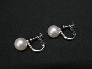 1 jpy # ultimate beautiful goods # TASAKItasakibook@ pearl Akoya pearl pearl approximately 7mm 750 18KWG gross weight approximately 3.36g earrings accessory silver group FC5823