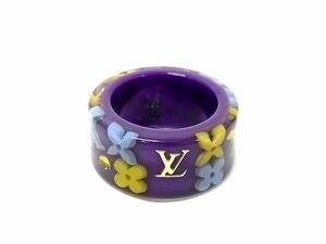 1 jpy # ultimate beautiful goods # LOUIS VUITTON Louis Vuitton bar gfa Randall ring ring accessory size M ( approximately 14 number ) purple series FD1809
