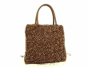 1 jpy # beautiful goods # ANTEPRIMA Anteprima wire bag PVC wire handbag tote bag lady's gold group FC5365