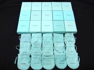 1 иен # прекрасный товар ~# TIFFANY&Co Tiffany box коробка мешочек сумка для хранения кейс для украшений бардачок 15 позиций комплект продажа комплектом DA7747