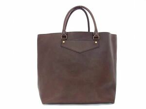 1 иен # прекрасный товар # BURBERRY Burberry кожа сумка на плечо большая сумка плечо .. мужской женский оттенок коричневого FC4596