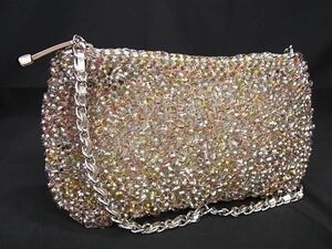 1 jpy # as good as new # ANTEPRIMA Anteprima wire bag PVC wire chain shoulder bag lady's multicolor FD0594
