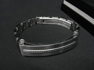 1 jpy # beautiful goods # MONT BLANC Montblanc stainless steel bracele accessory men's lady's silver group FD1588