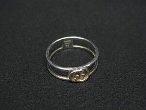 1 иен # прекрасный товар # GUCCI Gucci Inter locking G SV925 кольцо кольцо аксессуары указанный размер 15( примерно 14 номер ) оттенок серебра FD1397