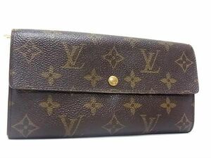 1円 LOUIS VUITTON ルイヴィトン M61726 モノグラム ポシェット ポルトモネクレディ 二つ折り 長財布 ウォレット ブラウン系 FD1249