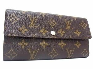 1円 LOUIS VUITTON ルイヴィトン M61734 モノグラム ポルトフォイユ サラ 二つ折り 長財布 ウォレット レディース ブラウン系 AY5362