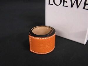 1 jpy # ultimate beautiful goods # LOEWE Loewe hole gram s LAP leather bracele accessory lady's orange series FD0747