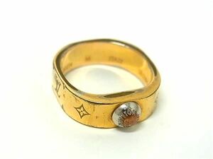 1 jpy LOUIS VUITTON Louis Vuitton M00214 bar g nano gram ring ring accessory size M( approximately 13 number ) gold group FD0738
