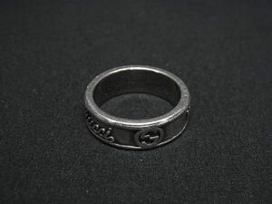 1 иен GUCCI Gucci Inter locking G SV925 кольцо кольцо аксессуары примерно 18 номер мужской женский оттенок серебра FD2053