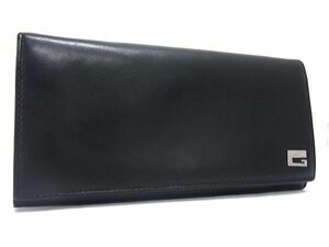 1 иен # прекрасный товар # GUCCI Gucci кожа складывающийся пополам длинный кошелек бумажник . inserting кошелек для мелочи . женский мужской оттенок черного FD1150