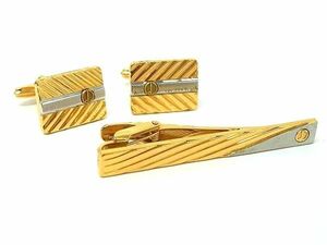 # beautiful goods # dunhill Dunhill cuffs cuff links necktie pin business gentleman men's 2 point set gold group × silver group DE6910