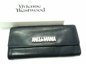 Vivienne Westwood ヴィヴィアンウエストウッド オーブ レザー 二つ折り 長財布 ウォレット 札入れ 小銭入れ ブラック系 DE2599