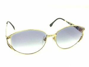 ■美品■ YVESSAINTLAURENT イヴサンローラン 31-0003 総柄 サングラス メガネ 眼鏡 レディース ゴールド系 DE6043