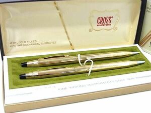 ■美品■ CROSS クロス クラシックセンチュリー K12 12KT 12金 ツイスト式 ボールペン シャープペンシル 筆記用具 2点セット DE7174