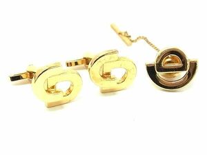 # beautiful goods # ChristianDior Dior cuffs cuff links necktie pin tie tack accessory 2 point set gold group DE5216