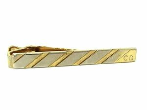 ChristianDior Christian Dior necktie pin Thai clip accessory business gentleman men's gold group DE5685
