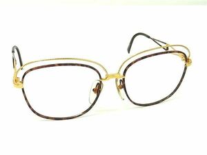 ■美品■ ChristianDior ディオール ヴィンテージ 2461 41 フレームのみ サングラス メガネ 眼鏡 ブラウン系×ゴールド系 DE5180