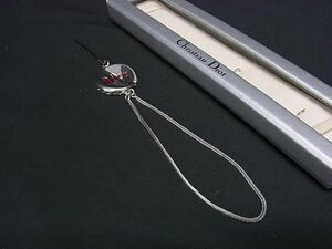 # beautiful goods # ChristianDior Christian Dior strap for mobile phone key holder charm accessory lady's silver group DE3773