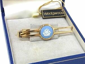 WEDGWOOD ウェッジウッド ジャスパー ネクタイピン アクセサリー 紳士 メンズ ライトブルー系×ゴールド系 DE5164