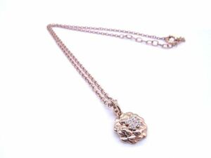 # beautiful goods # Folli Follie Folli Follie rhinestone clover necklace pendant accessory pink gold series DD3831