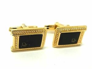# прекрасный товар # ChristianDior Christian Dior запонки кафф links аксессуары оттенок черного × оттенок золота DE7034
