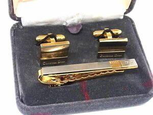 ChristianDior Dior запонки кафф links галстук булавка Thai зажим аксессуары 2 позиций комплект оттенок золота × оттенок серебра DE5510