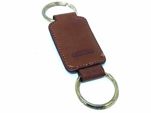 # прекрасный товар # COACH Coach кожа брелок для ключа кольцо для ключей мужской женский оттенок коричневого DD7820