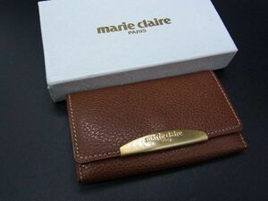 ■美品■ marie claire マリクレール レザー 4連キーケース 鍵入れ レディース ブラウン系 DE2037
