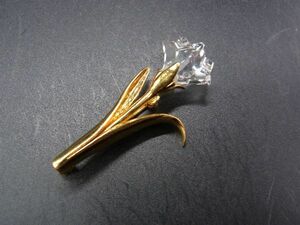 # прекрасный товар # SWAROVSKI Swarovski crystal цветок брошь аксессуары женский оттенок золота × прозрачный DE1962