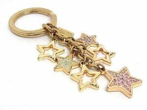 # прекрасный товар # COACH Coach стразы Star звезда брелок для ключа кольцо для ключей сумка очарование женский оттенок золота × розовый серия DD6796