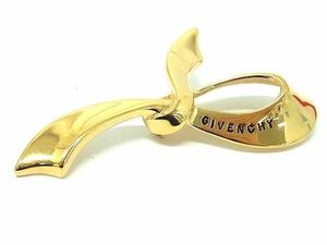 # beautiful goods # GIVENCHYji van si. Vintage ribbon motif pin brooch pin badge accessory lady's gold group DD7541
