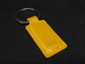 # прекрасный товар # COACH Coach кожа кольцо для ключей брелок для ключа очарование женский мужской оттенок желтого DD6469