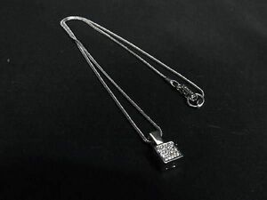 ■極美品■ SWAROVSKI スワロフスキー ラインストーン ネックレス ペンダント アクセサリー レディース シルバー系 DE5787