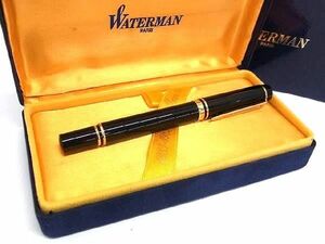 1 jpy # ultimate beautiful goods # WATERMAN Waterman Le Mans 100 pen .18K 750 18 gold fountain pen writing implements stationery stationery black group FD2494