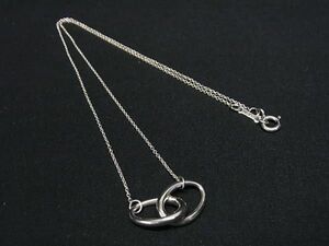 ■極美品■ TIFFANY＆Co ティファニー エルサペレッティ ダブルループ SV925 ネックレス アクセサリー シルバー系 BG7930