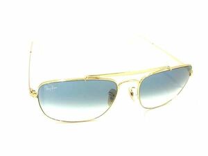 1円 ■美品■ Ray-Ban レイバン RB3560 THE COLONEL サングラス メガネ 眼鏡 レディース ゴールド系 FD0868